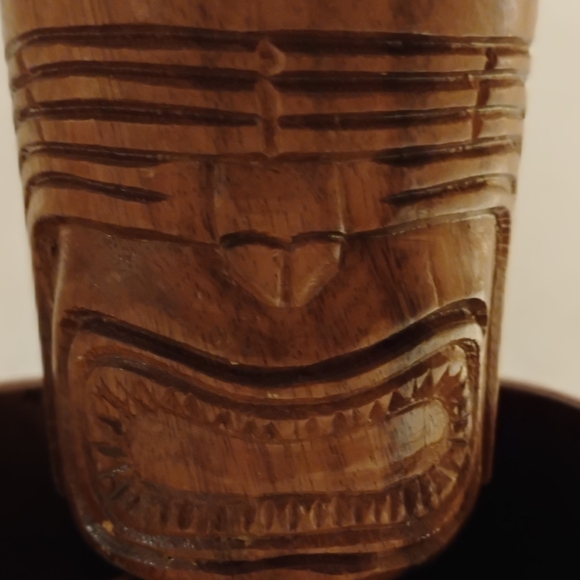 ***(VNT) SET OF 3, MATCHING, HAND CARVED, WOODEN, MONKEY POD WOODEN MUGS*** - Picture 10 of 14